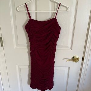 Armani Exchange Red Bodycon Mini Dress Spaghetti Strap